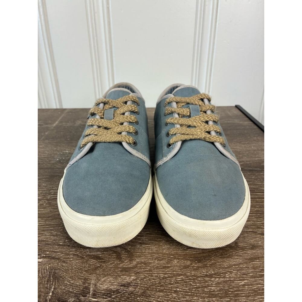 Taos Women’s Super Soul Lake Blue Canvas Shoes Sneakers Coastal Nautical Size 8W - Picture 3 of 8